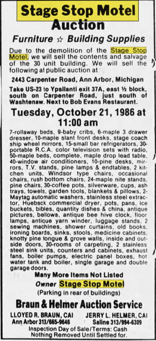 Stage Stop Motel - 1986 Auction (newer photo)